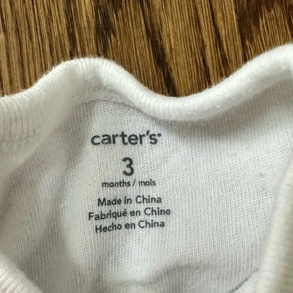 Carter’s terry cloth animal pajama bundle, size 3 months (set of 3 + hat)